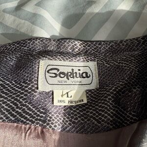 Women's Snake Print Top - Black and Gray